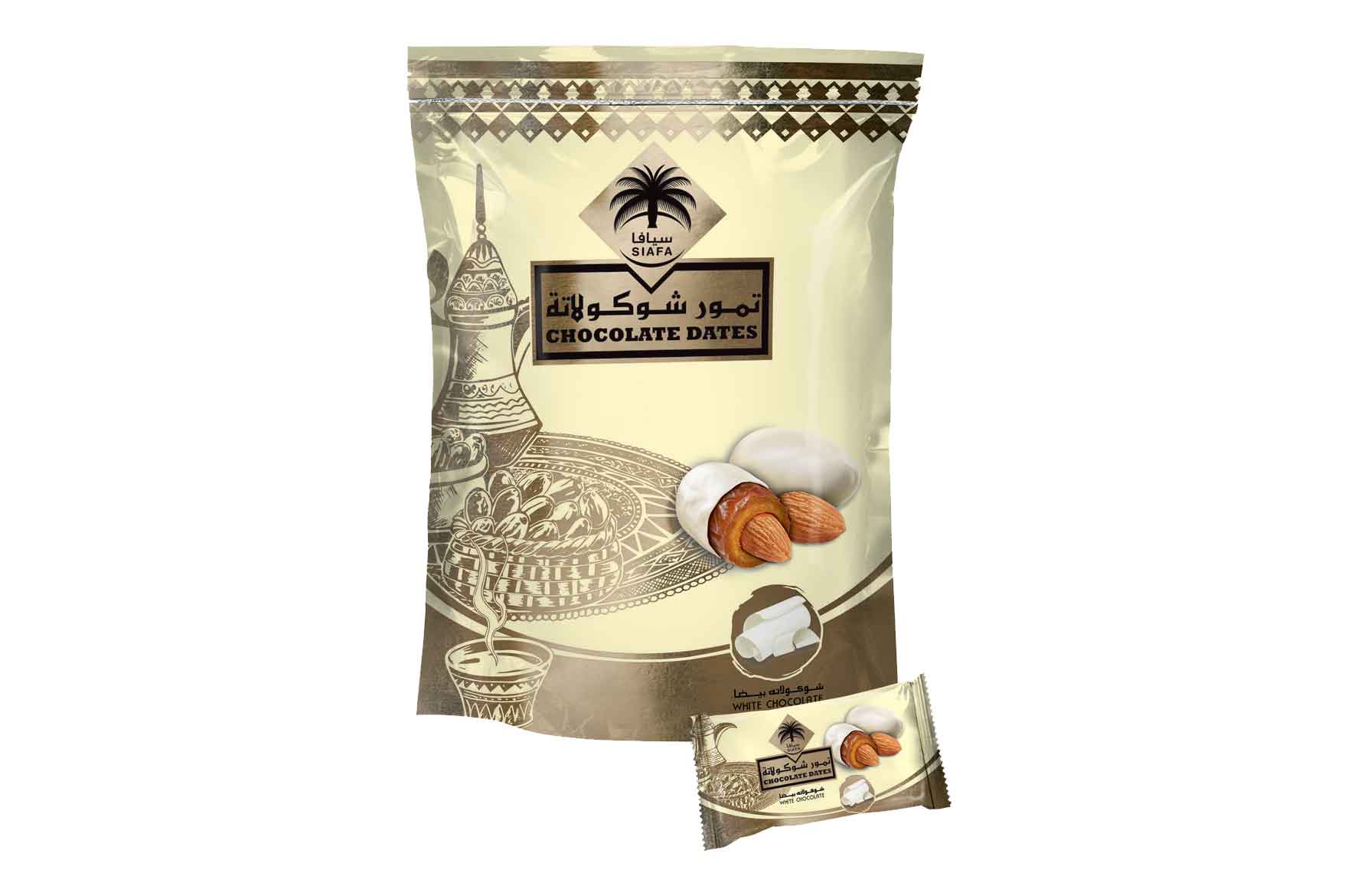 Финики с миндалем в шоколаде Chocolate Dates Assorted 100 гр