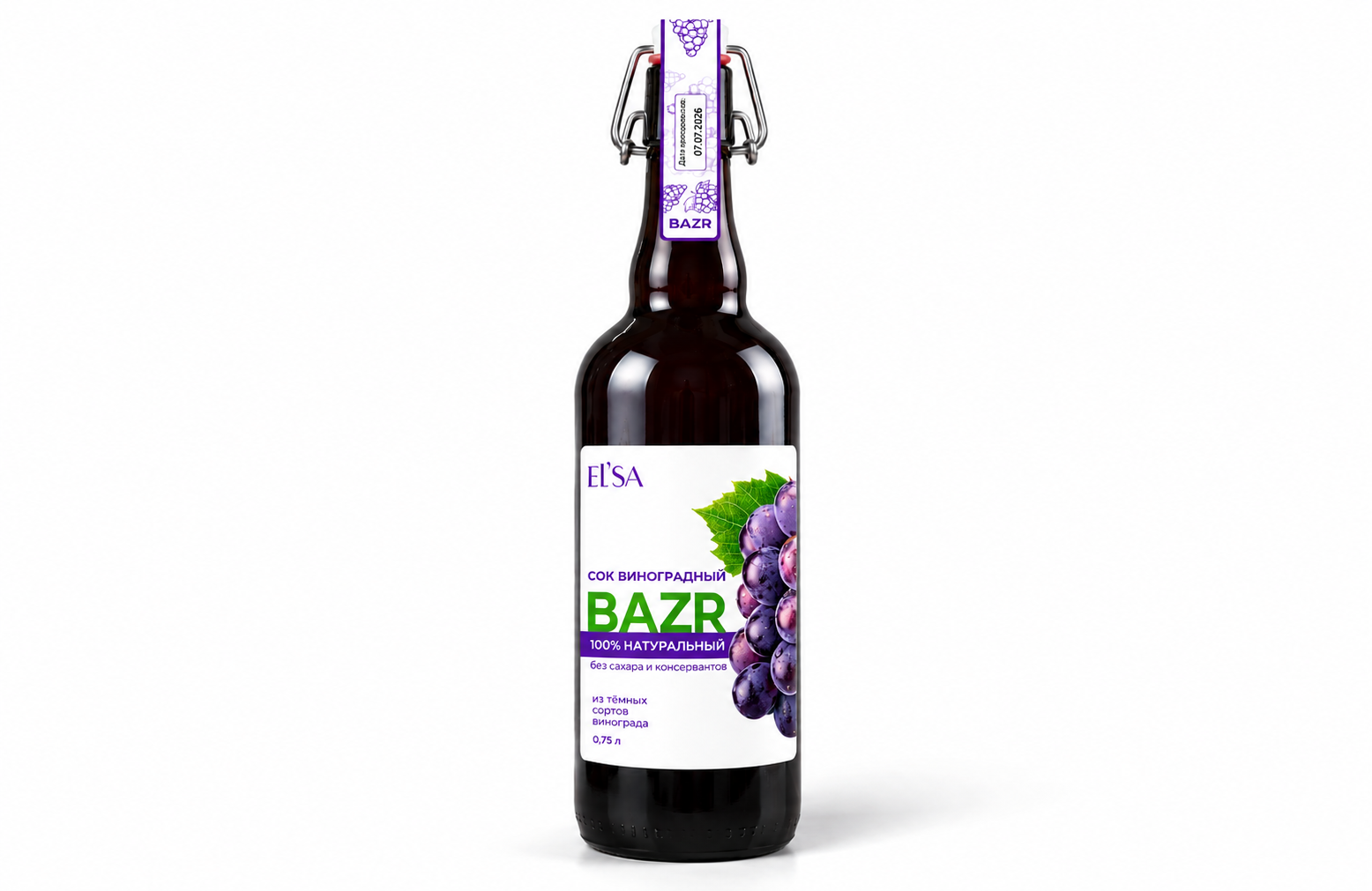 Натуральный виноградный сок BAZR 0,75л