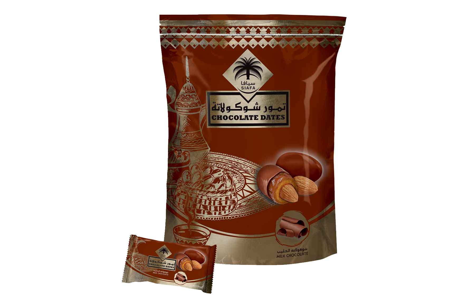 Финики с миндалем в шоколаде Chocolate Dates Assorted 100 гр